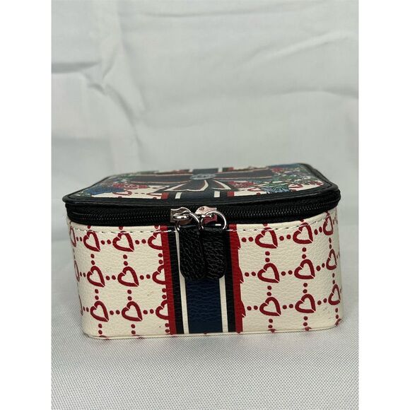 Brighton Multicolor Heart Ribbon Bow Travel Jewelry Box Mini EUC - Picture 5 of 11